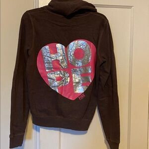 VS Pink Full-Zip Hoodie size medium Y2K